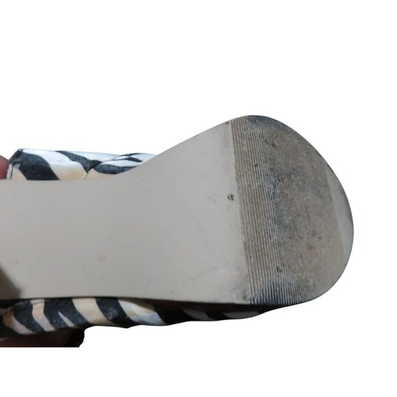 Steve Madden Madden Girl Krownnn Red Heels & Zebra Striped peep toe Slingbacks - Picture 11 of 13